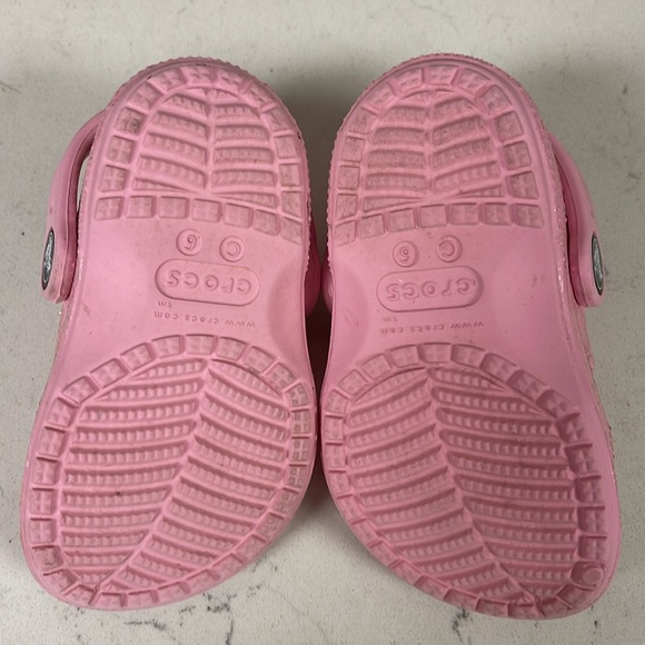 Crocs Kids' Classic Sandal Toddler Pink Glitter Size 6 Child - Picture 8 of 14